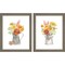 Farmhouse Floral White by Beth Grove, 2 Piece Rustic Gray Framed Art Set